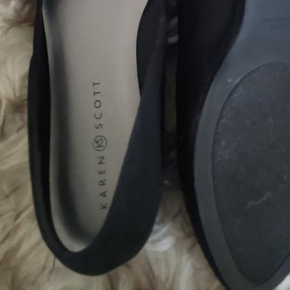 Karen Scott Black Crystal Flats Loafers Sz 10M 🌴 - Picture 7 of 8